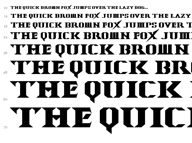 Space Angel font waterfall